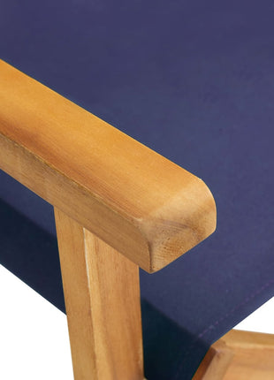 Regisseursstoel massief acaciahout blauw