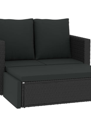 Loungeset Met Kussens Poly Rattan