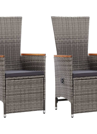 Tuinstoel Verstelbaar Met Kussen Poly Rattan