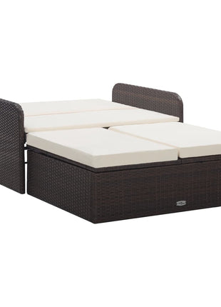 Loungeset Met Kussens Poly Rattan