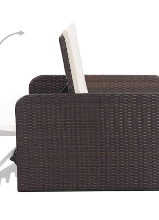 Loungeset Met Kussens Poly Rattan