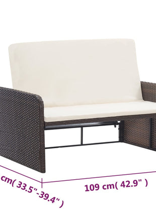 Loungeset Met Kussens Poly Rattan