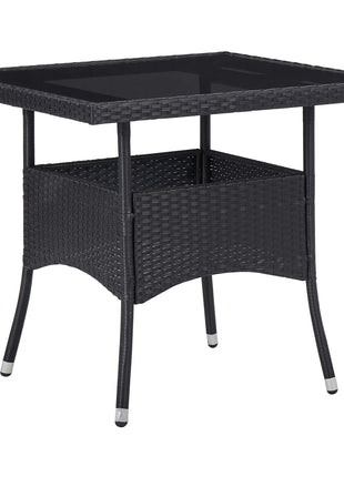 Tuintafel Poly Rattan En Glas