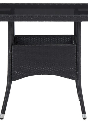 Tuintafel Poly Rattan En Glas