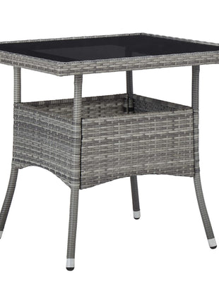 Tuintafel Poly Rattan En Glas