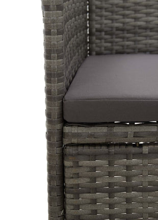 Tuinstoelen 2 st poly rattan grijs