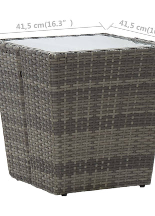 Theetafel 41,5X41,5X43 Cm Poly Rattan En Gehard