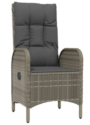 Tuinstoelen 2 st poly rattan grijs