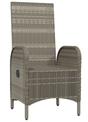 Tuinstoelen 2 st poly rattan grijs