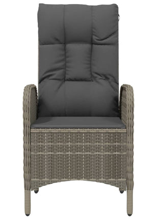 Tuinstoelen 2 st poly rattan grijs