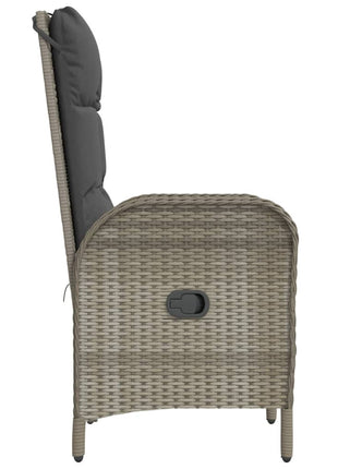Tuinstoelen 2 st poly rattan grijs