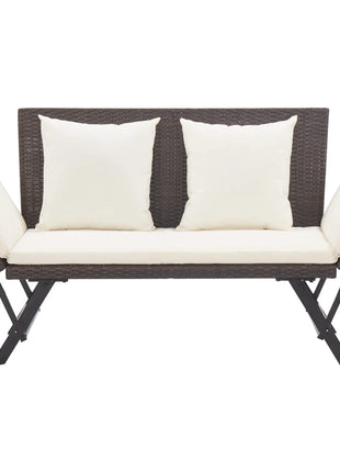Tuinbank Met Kussens 176 Cm Poly Rattan