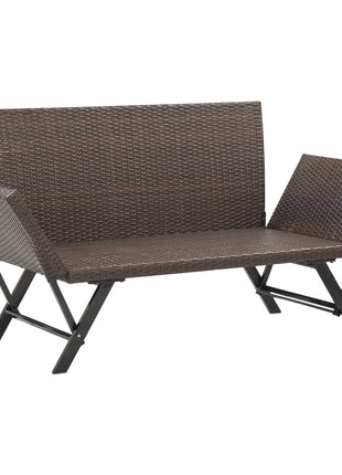 Tuinbank Met Kussens 176 Cm Poly Rattan