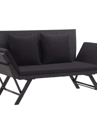 Tuinbank Met Kussens 176 Cm Poly Rattan