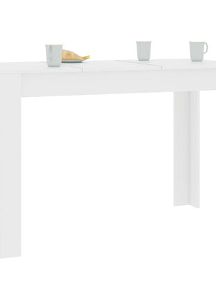 Eettafel 120x60x76 cm bewerkt hout wit