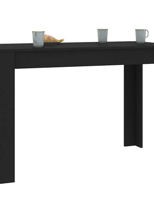 Eettafel 120x60x76 cm bewerkt hout zwart