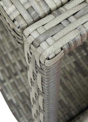 Hottub-ombouw poly rattan grijs