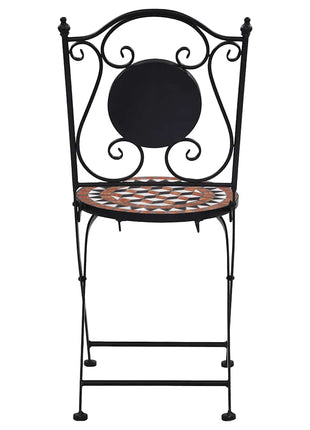 Bistrostoelen mozaïek 2 st keramiek bruin