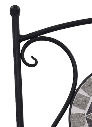 Bistrostoelen mozaïek 2 st grijs