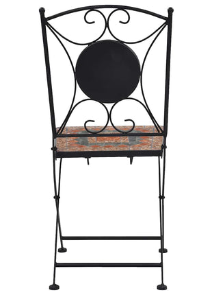 Bistrostoelen mozaïek 2 st oranje en grijs