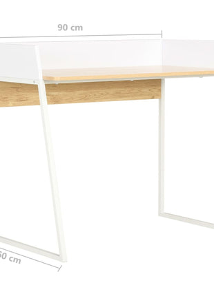 Bureau 90X60X88 Cm En Eikenkleurig