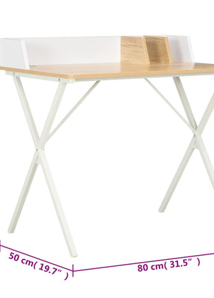 Bureau 80X50X84 Cm En Natuurlijk