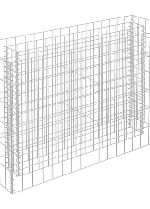 Gabion plantenbak verhoogd 90x30x60 cm gegalvaniseerd staal