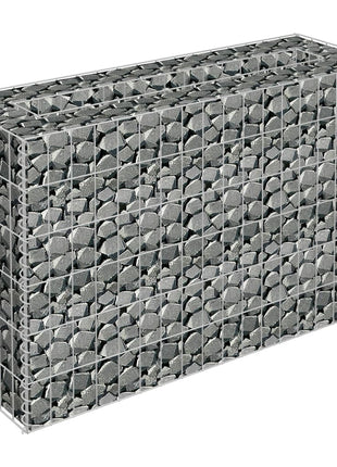 Gabion plantenbak verhoogd 90x30x60 cm gegalvaniseerd staal