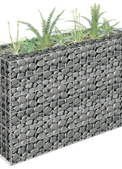 Gabion plantenbak verhoogd 90x30x60 cm gegalvaniseerd staal