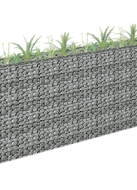 Gabion plantenbak verhoogd 180x30x90 cm gegalvaniseerd staal