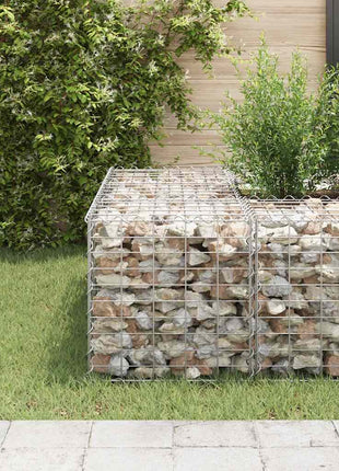 Gabion plantenbak verhoogd kubus 50x50x50 cm staaldraad