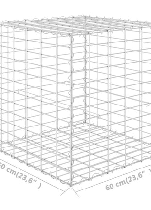 Gabion plantenbak verhoogd kubus 60x60x60 cm staaldraad