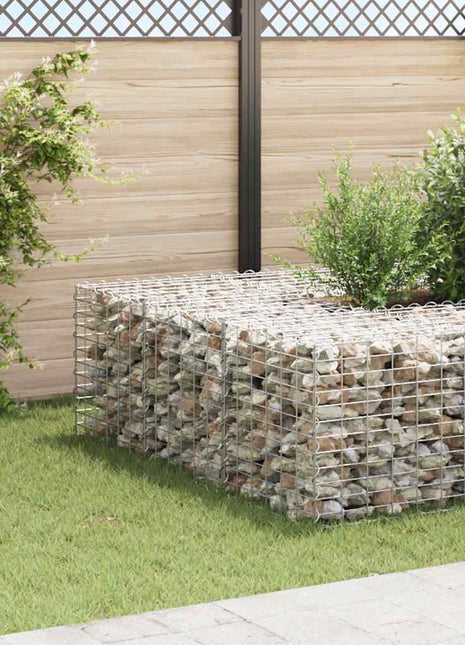 Gabion plantenbak verhoogd kubus 60x60x60 cm staaldraad