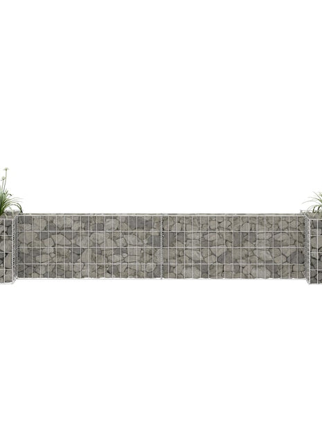 Gabion plantenbak H-vormig 260x40x40 cm staaldraad