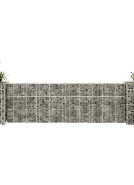 Gabion plantenbak H-vormig 260x40x60 cm staaldraad