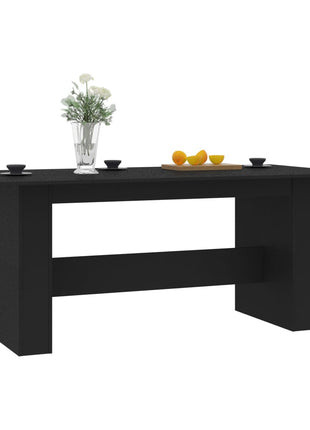 Eettafel 180x90x76 cm spaanplaat zwart
