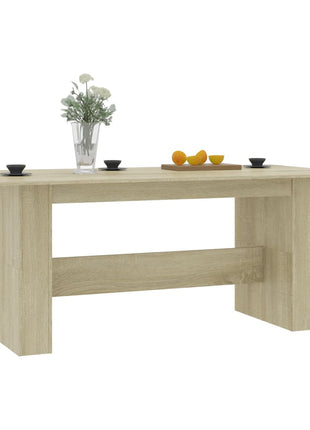 Eettafel 180x90x76 cm bewerkt hout sonoma eikenkleurig