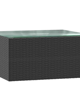 5-Delige Loungeset Met Kussens Poly Rattan Zwart
