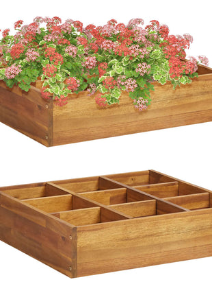 Kruidenplantenbak Verhoogd 60X60X15 Cm Massief Acaciahout
