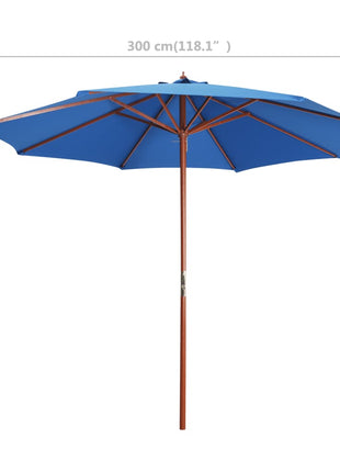 Parasol Met Houten Paal 300X258 Cm