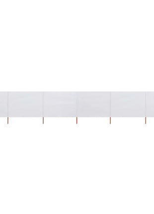 Windscherm 6-panelen 800x160 cm stof zandwit