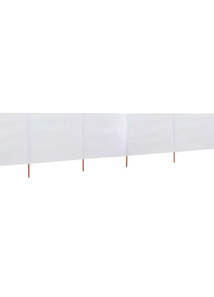 Windscherm 6-panelen 800x160 cm stof zandwit