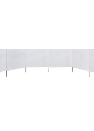 Windscherm 6-panelen 800x160 cm stof zandwit