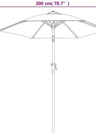 Parasol 200X224 Cm Aluminium