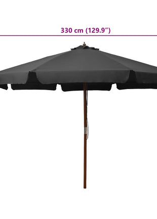 Parasol Met Houten Paal 330 Cm