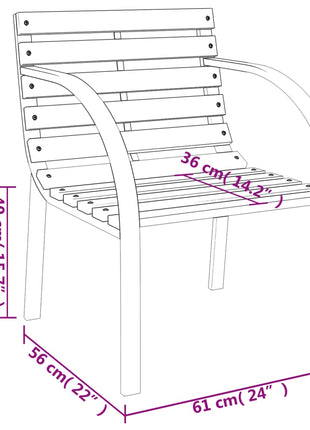 Tuinstoelen 2 st hout grijs
