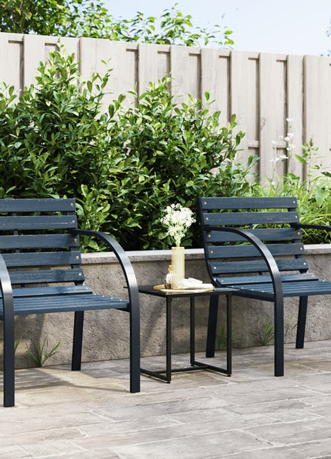 Tuinstoelen 2 st hout grijs