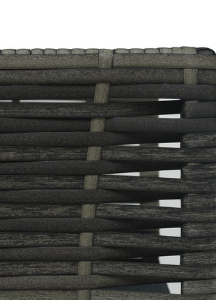 3-Delige Bistroset Met Kussens Poly Rattan Grijs