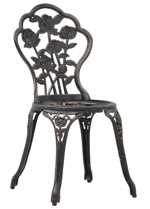 Bistrostoelen 2 st gietaluminium bronskleurig