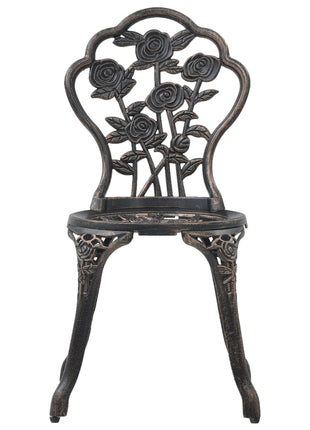 Bistrostoelen 2 st gietaluminium bronskleurig